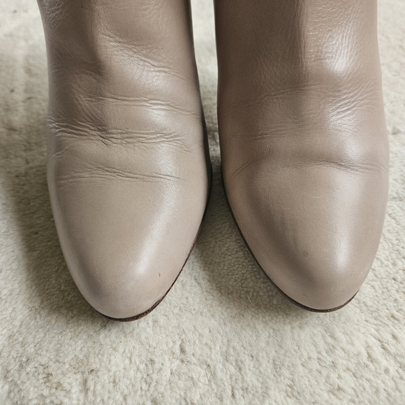 SOLD MIU MIU Heel Ankle Boots size 8 US / 39EUR Beige  Nude - Picture 5 of 16